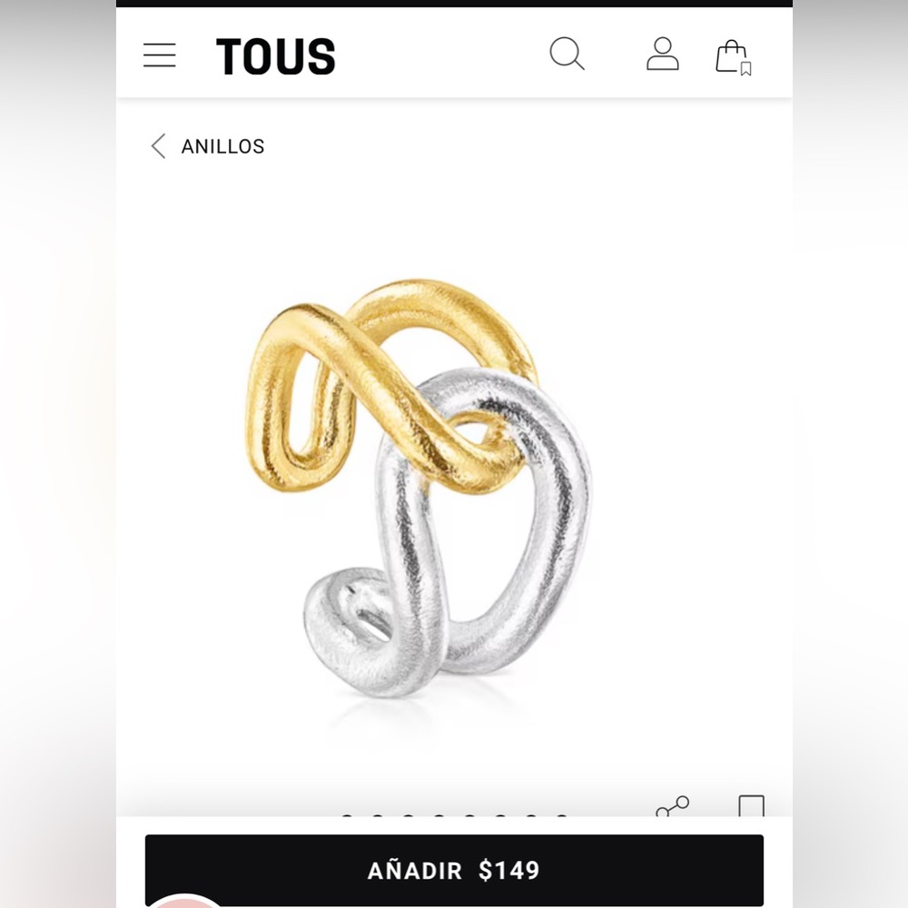TOUS HAV BICOLOR RING - Picture 4 of 5